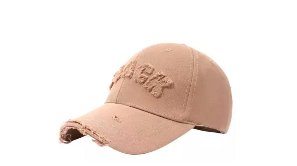 NEXTSTOPID-345 Topi Baseball Pria Wanita Casual Sport Bordir Black Ripped