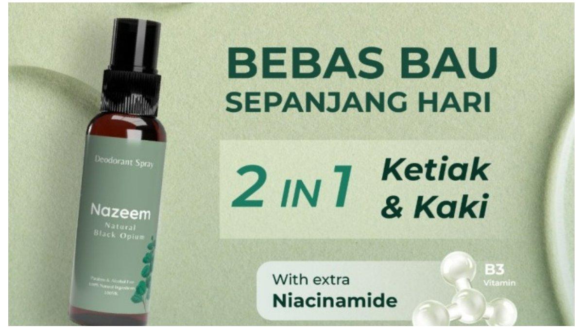 Nazeem Deodorant Spray Tawas Antiperspirant 