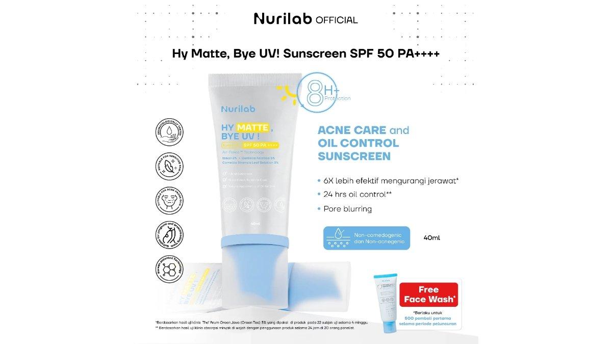 Nurilab Hy Matte, Bye UV! Sunscreen SPF 50 PA++++