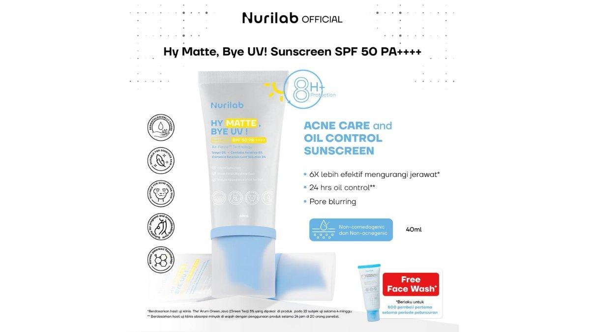 Nurilab Hy Matte, Bye UV! Sunscreen SPF 50 PA++++