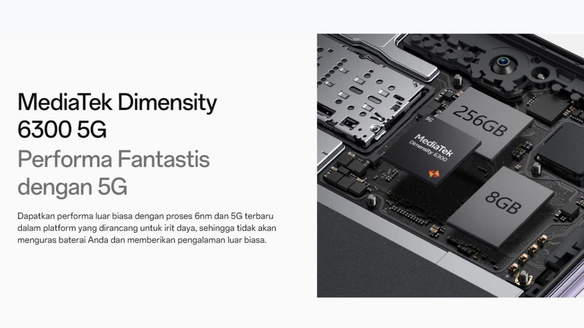 Performa OPPO A3 Pro 5G ditenagai chipset Dimensity 6300