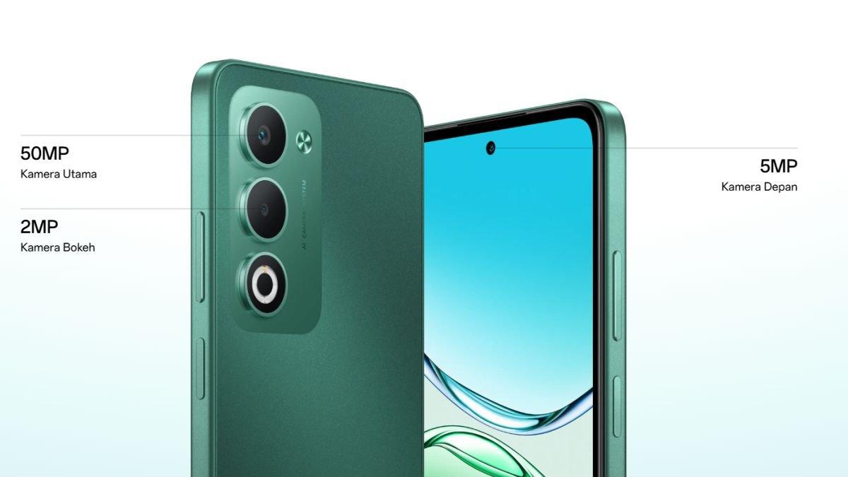 Ilustrasi kamera di bodi belakang OPPO A5