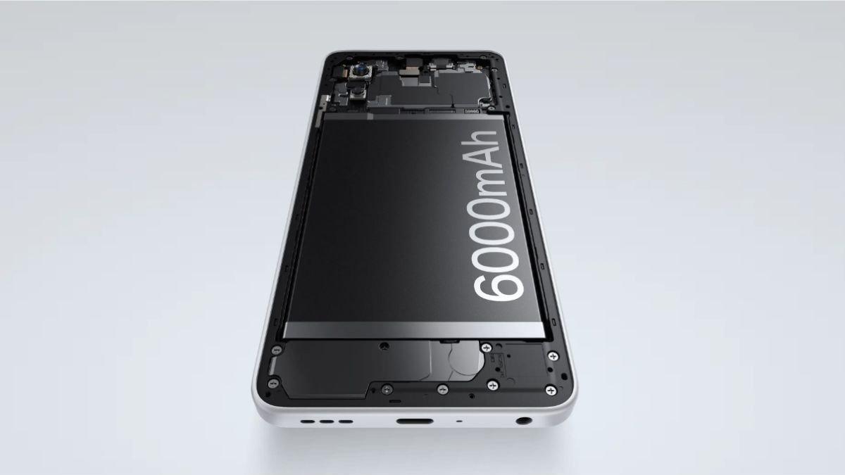 Ilustrasi baterai 6.000 mAh di sektor daya OPPO A5