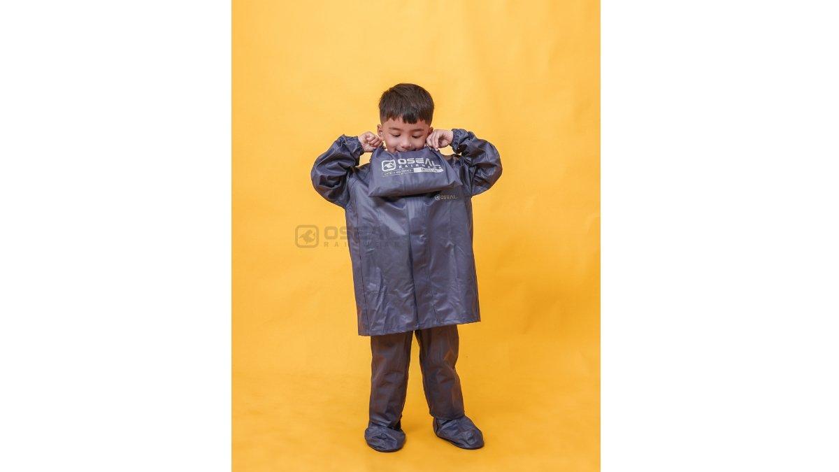 OSEAL Jas Hujan Anak Ransel Backpack Laki Laki Perempuan Full Seal Cheelakid Navy