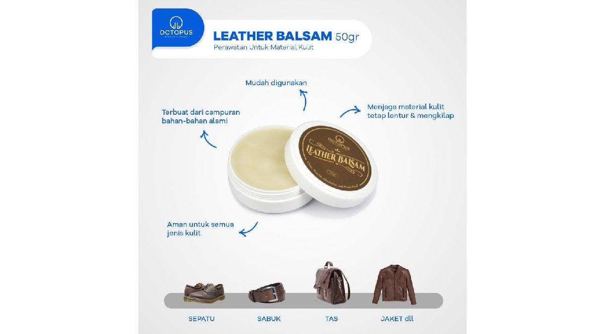 Octopus Leather Balsam Semir Pembersih Sepatu Tas kulit
