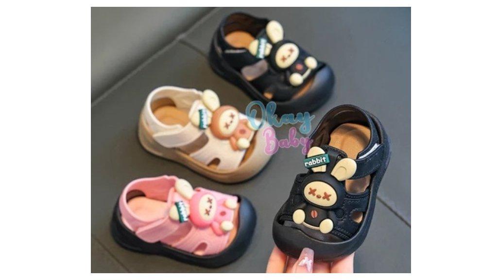Okaybaby B443 Sepatu Sandal Anak Bayi Laki laki Perempuan Lucu Bahan Karet Jelly Sendal Anak Cewek Cowok