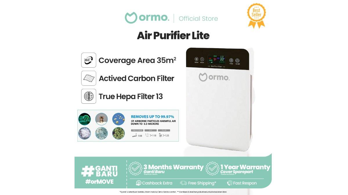 Ormo Air Purifier Lite Touch Display Pembersih Udara HEPA
