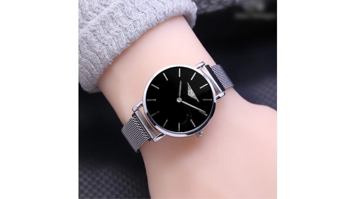 PAD HENER MARLINE Jam Tangan Wanita Anti Air Kaca Mineral Sapphire