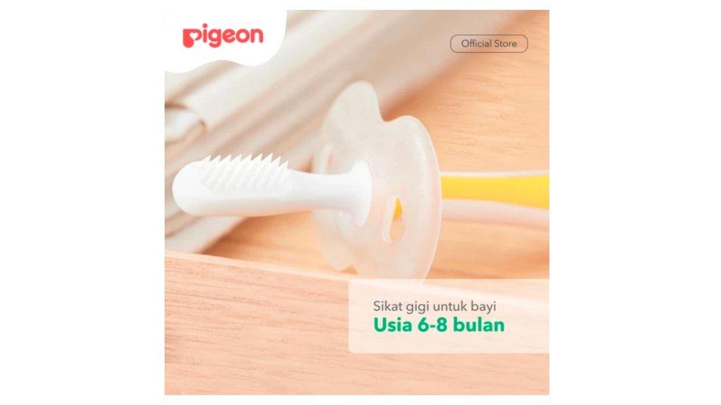PIGEON TRAINING TOOTHBRUSH LESSON 1 YELLOW | Sikat Gigi Bayi