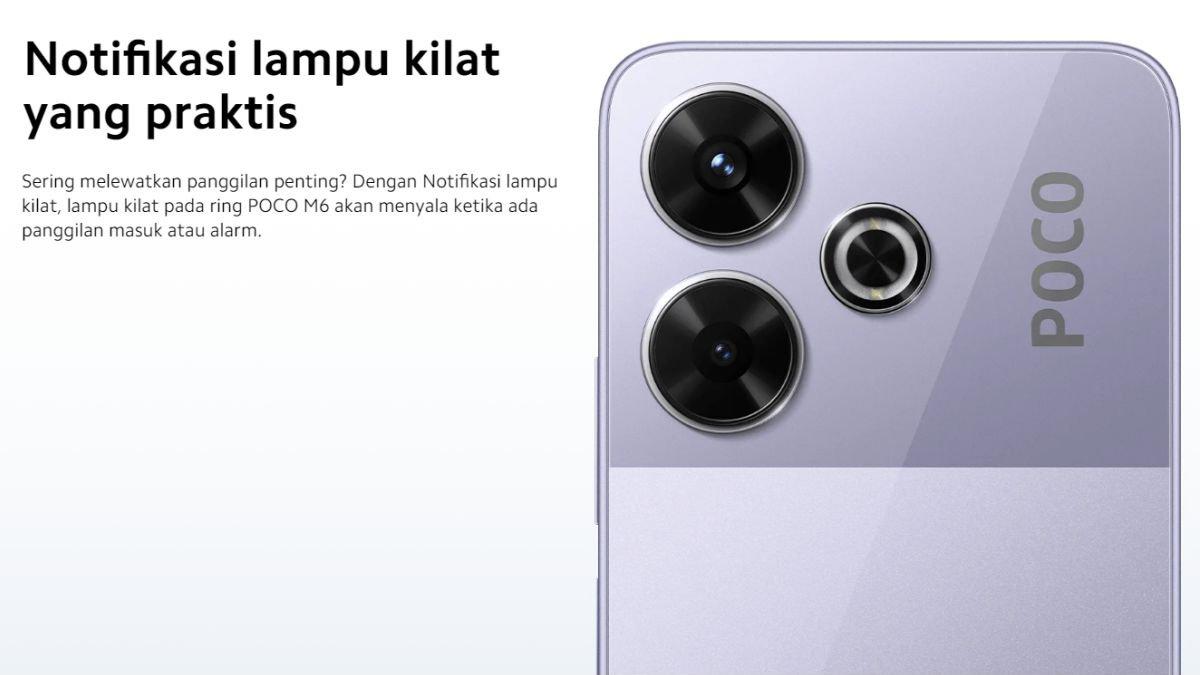 Susunan kamera belakang POCO M6