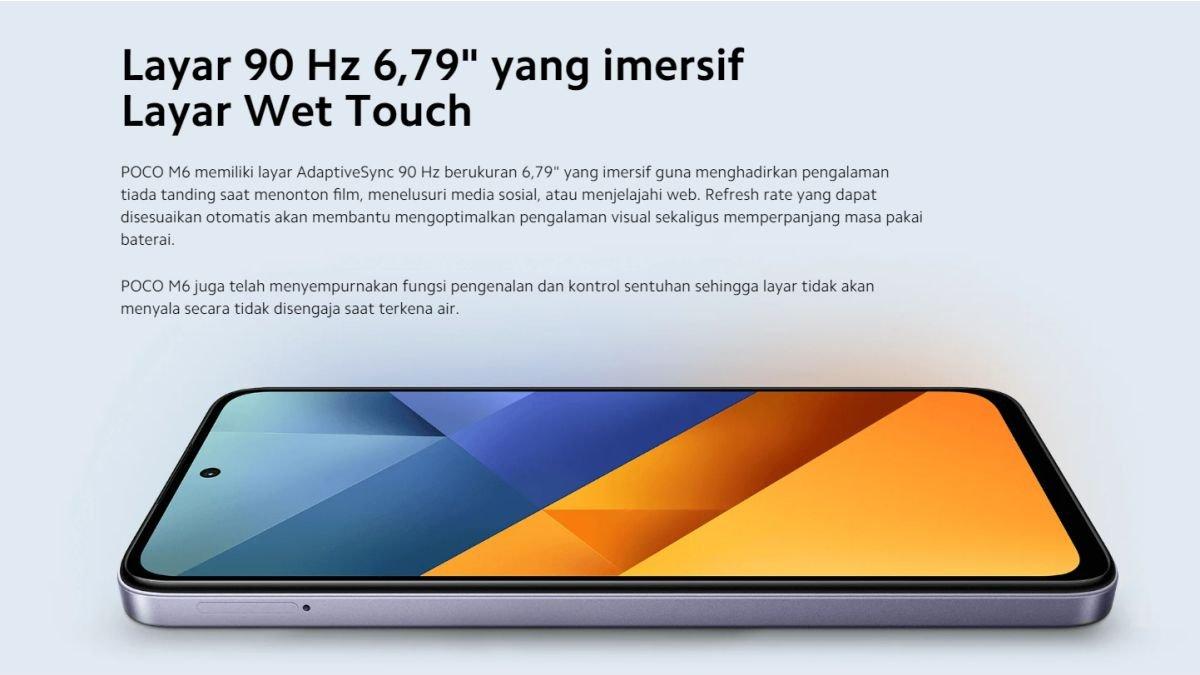 Spesifikasi layar POCO M6
