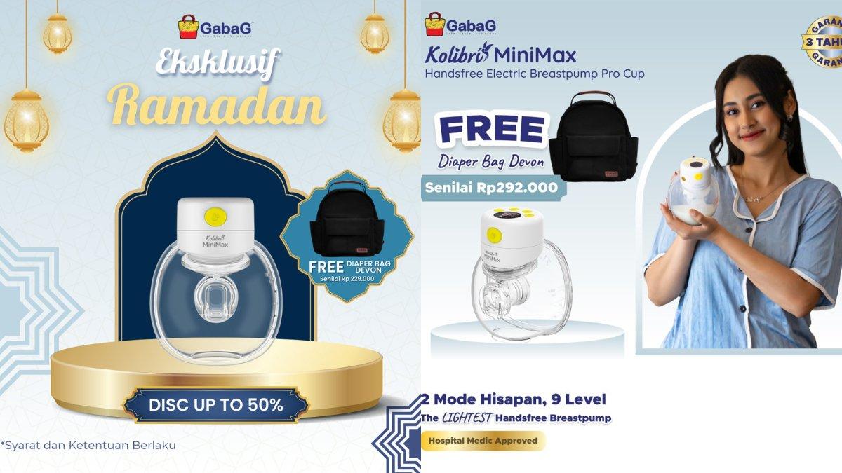 POMPA ASI GABAG Handsfree Breastpump Kolibri Minimax Pro Cup