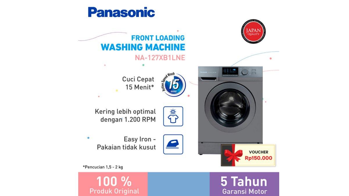 Panasonic NA-127XB1LNE Mesin Cuci Front Loading [7 Kg] 