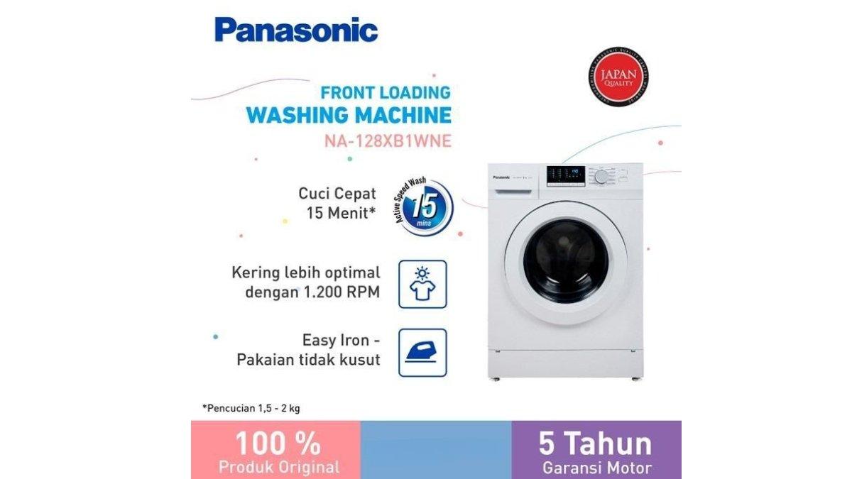 Panasonic NA-128XB1WNE Mesin Cuci Front Loading shopee