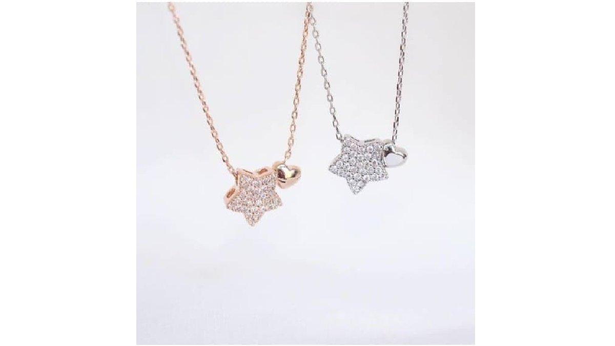 Panlandwoo Kalung Rhodium Wanita Little Star Adjustable