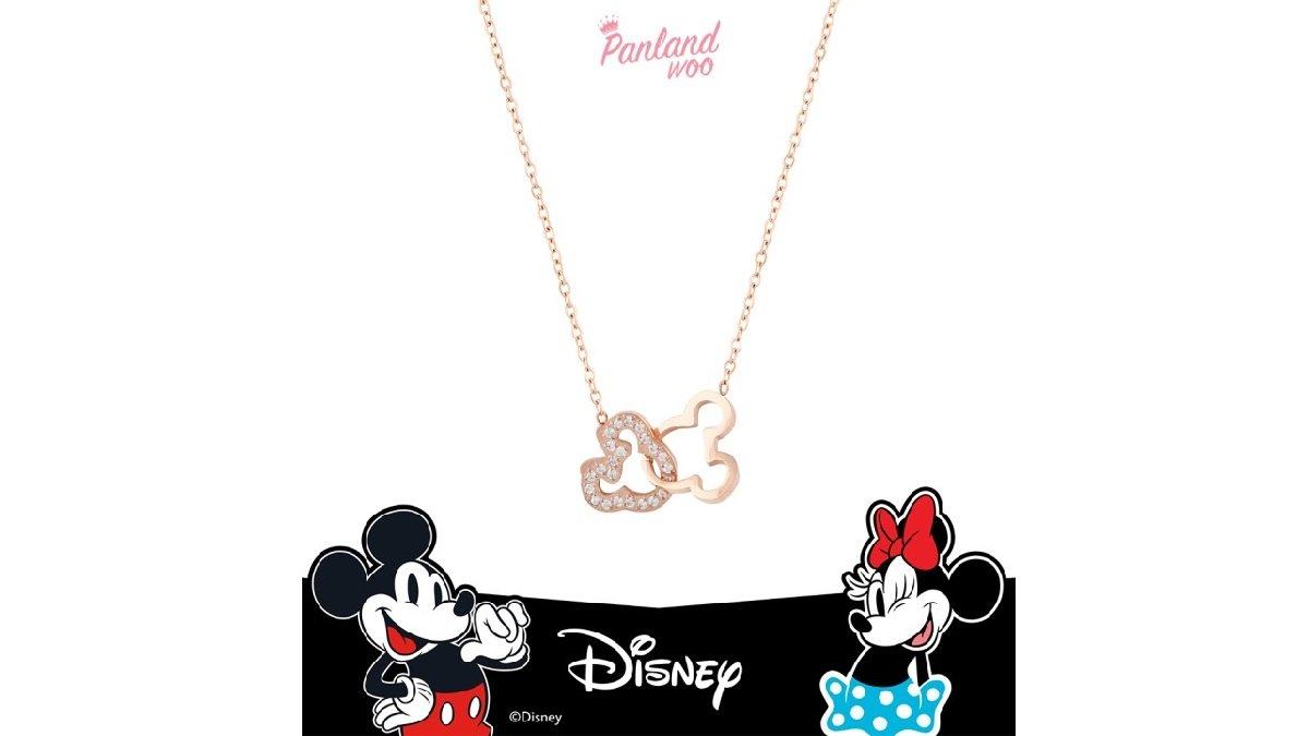 Panlandwoo - Mickey & Minnie Mouse Collection - Kalung Stainless Wanita Achilles Adjustable