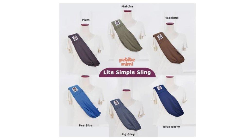 Petite Mimi Lite Simple Sling - Geos Busa - Gendongan Samping Kaos Instan - Gendongan Gen Two