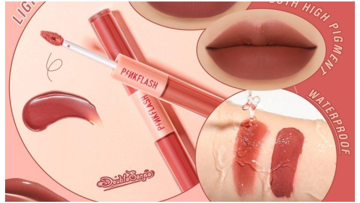 Pinkflash Duo Lip Gloss Double Sense 2in1 Dual Ended Lipstick Ombrelips Matte