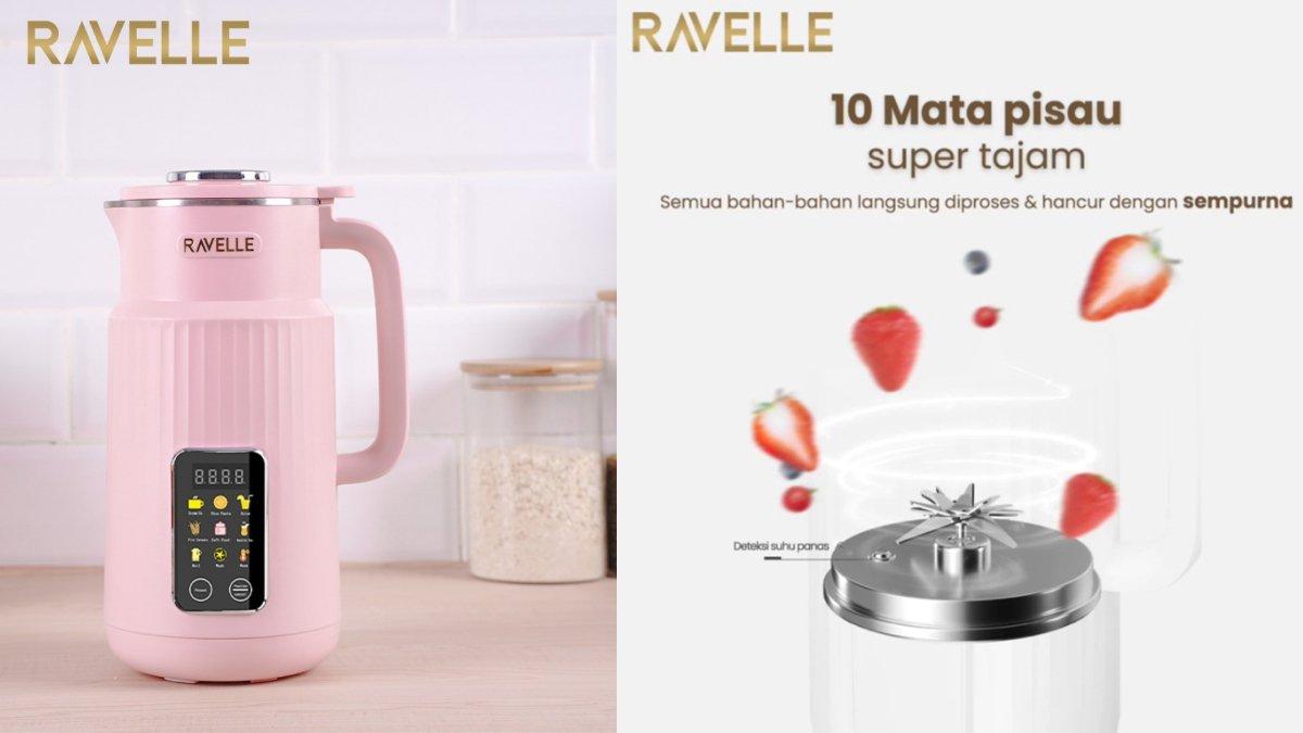 RAVELLE Digital Soymilk Maker 850ml 9 in 1 serbaguna didukung dengan beragam fitur andalan.