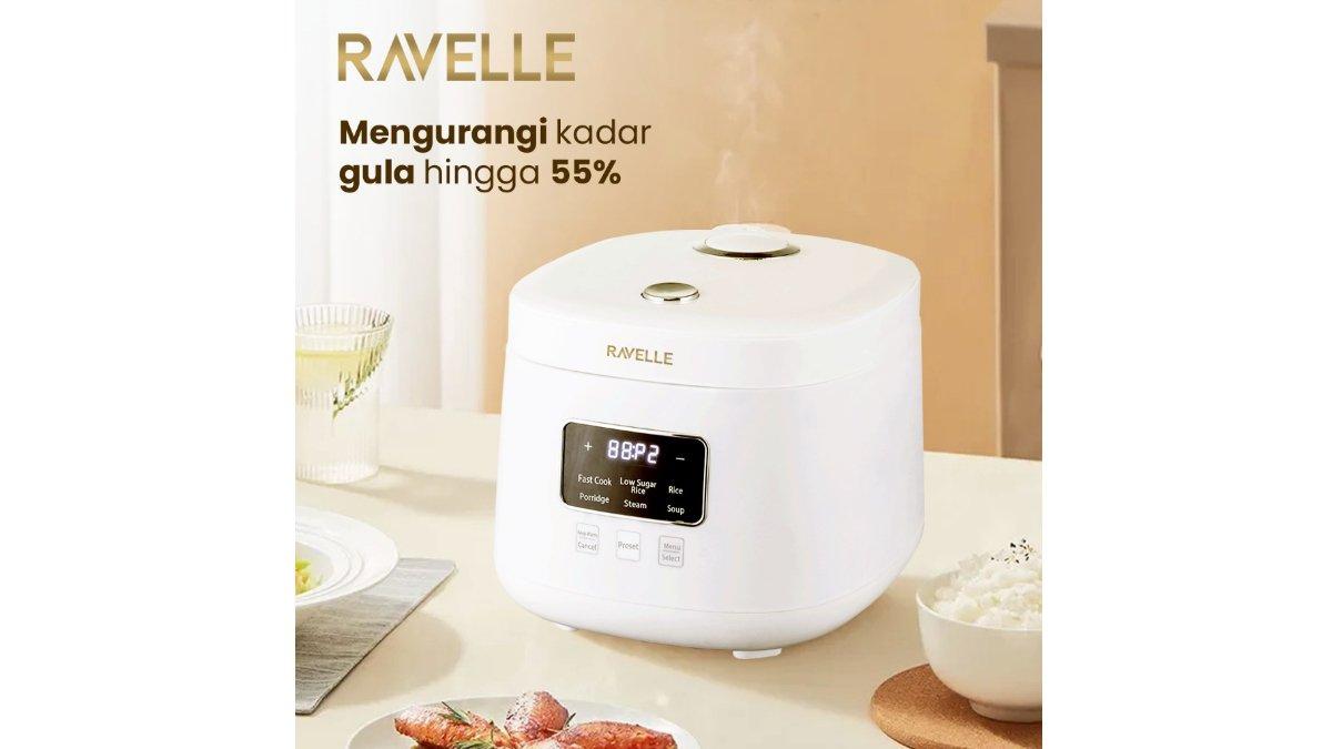 RAVELLE Rice Cooker Digital Low Carbo 0.8 Liter