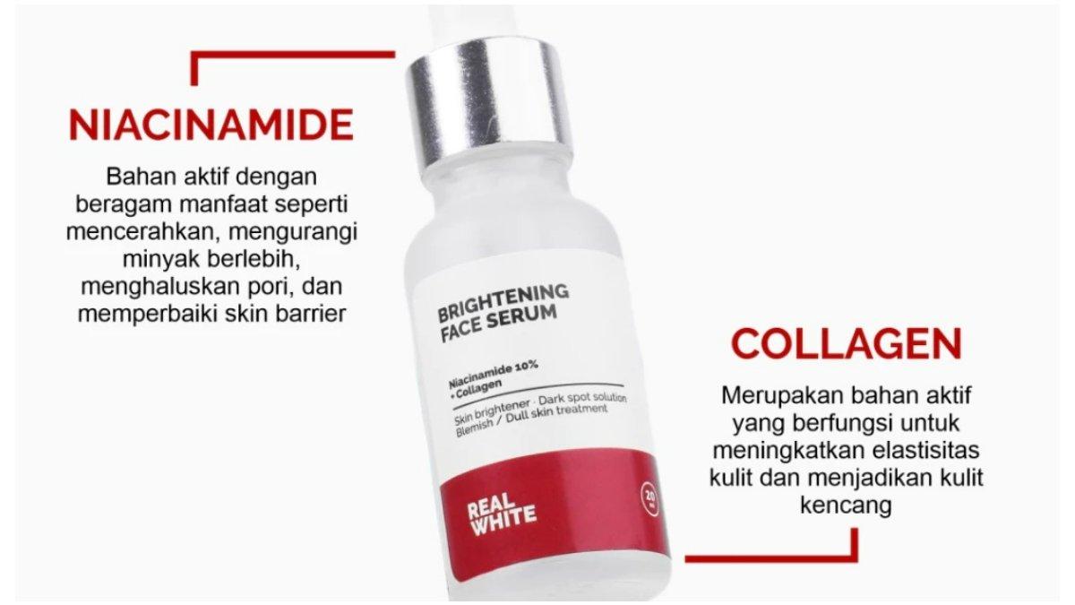 REAL WHITE Niacinamide + Collagen Brightening Face Serum