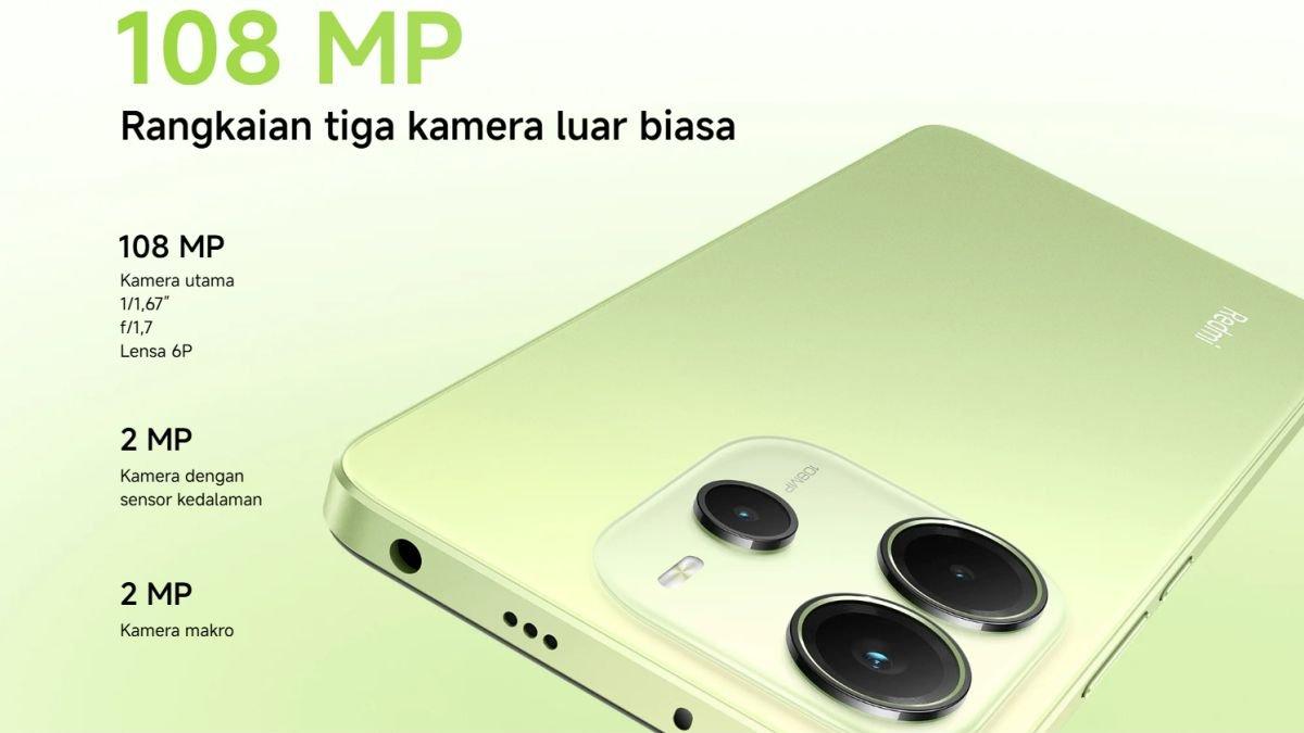 Susunan kamera belakang Redmi Note 14 4G