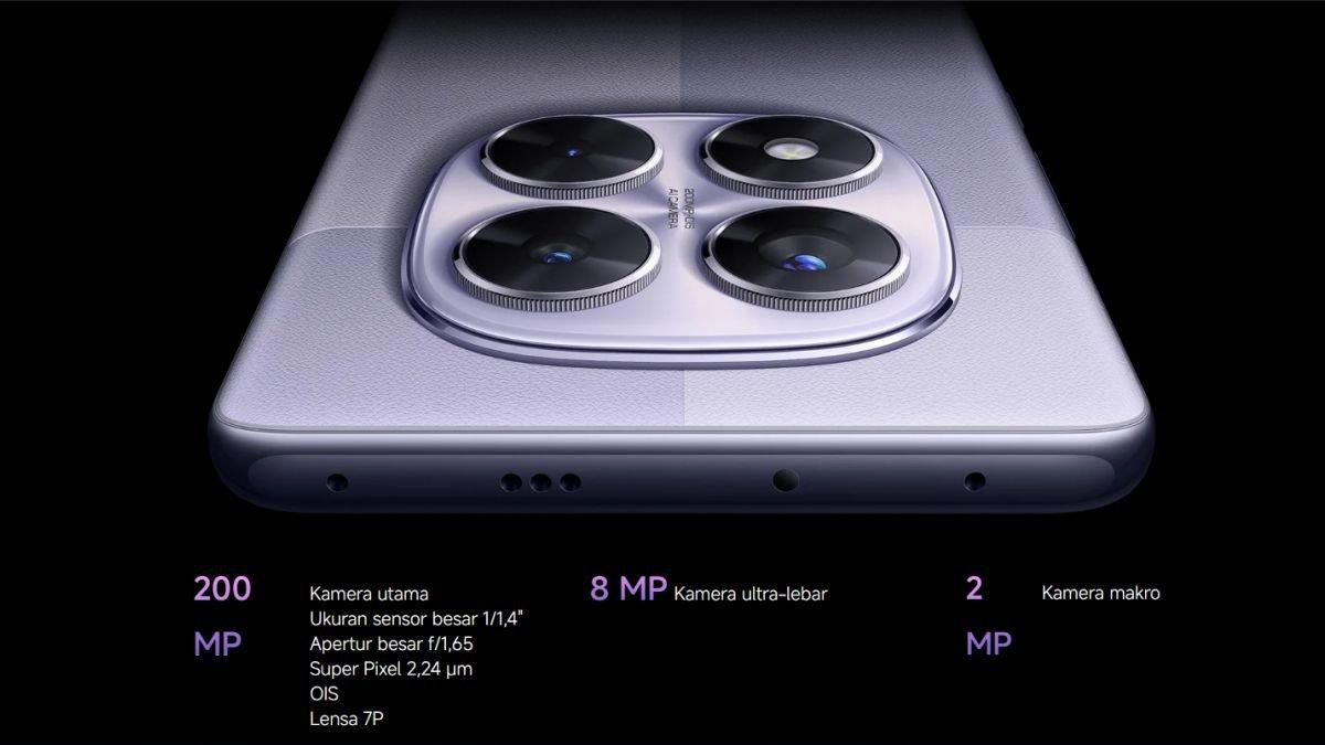 Kamera di bodi belakang Redmi Note 14 Pro 5G