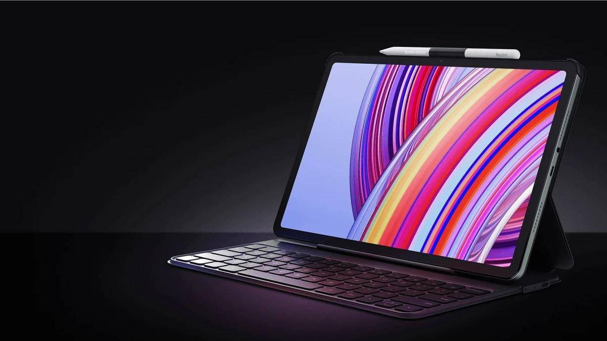 Ilustrasi dukungan stylus pen dan keyboard di Redmi Pad Pro