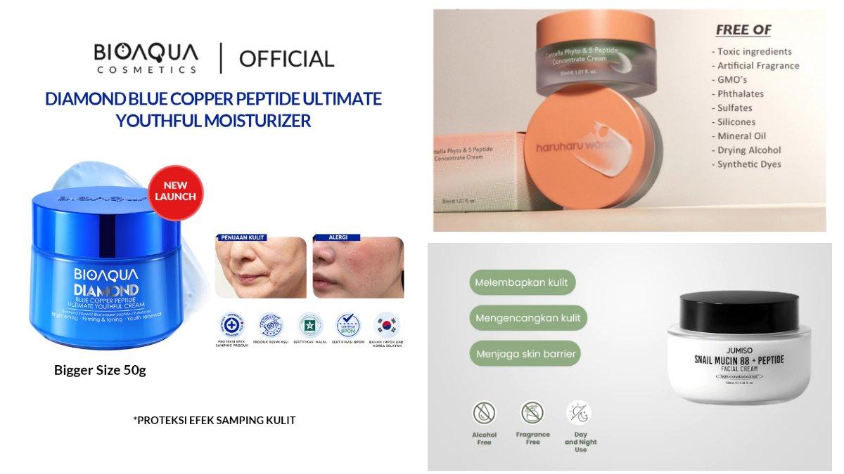 Rekomendasi Pelembap Mengandung Peptide Kualitas Terbaik dan Sudah BPOM.