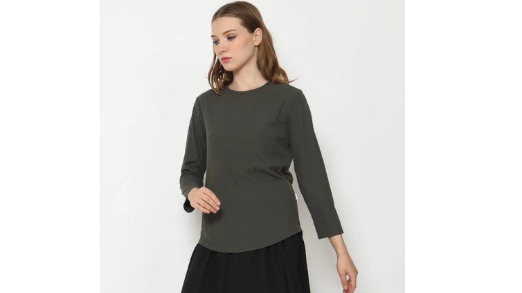 Rodeo - Kaos Wanita - Fayona Long Sleeve - Olive