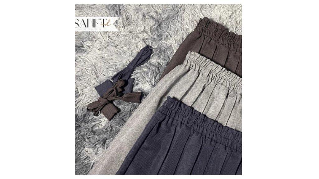 Rok Plisket Semi Woll Premium Bahan Lembut Tampil Anggun untuk Gaya Formal dan Non Formal