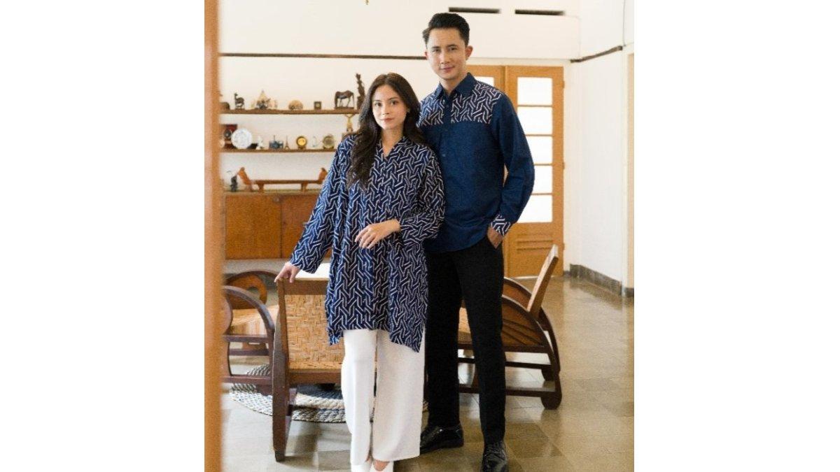 S E I A - Selayang Set Couple Atasan Batik Navy