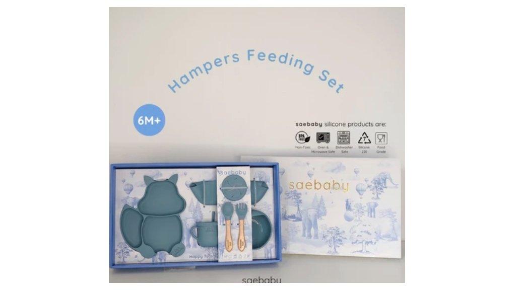 SAE - Hampers Bayi Silicone Feeding Set, Paket MPASI, Baby New Born Hampers