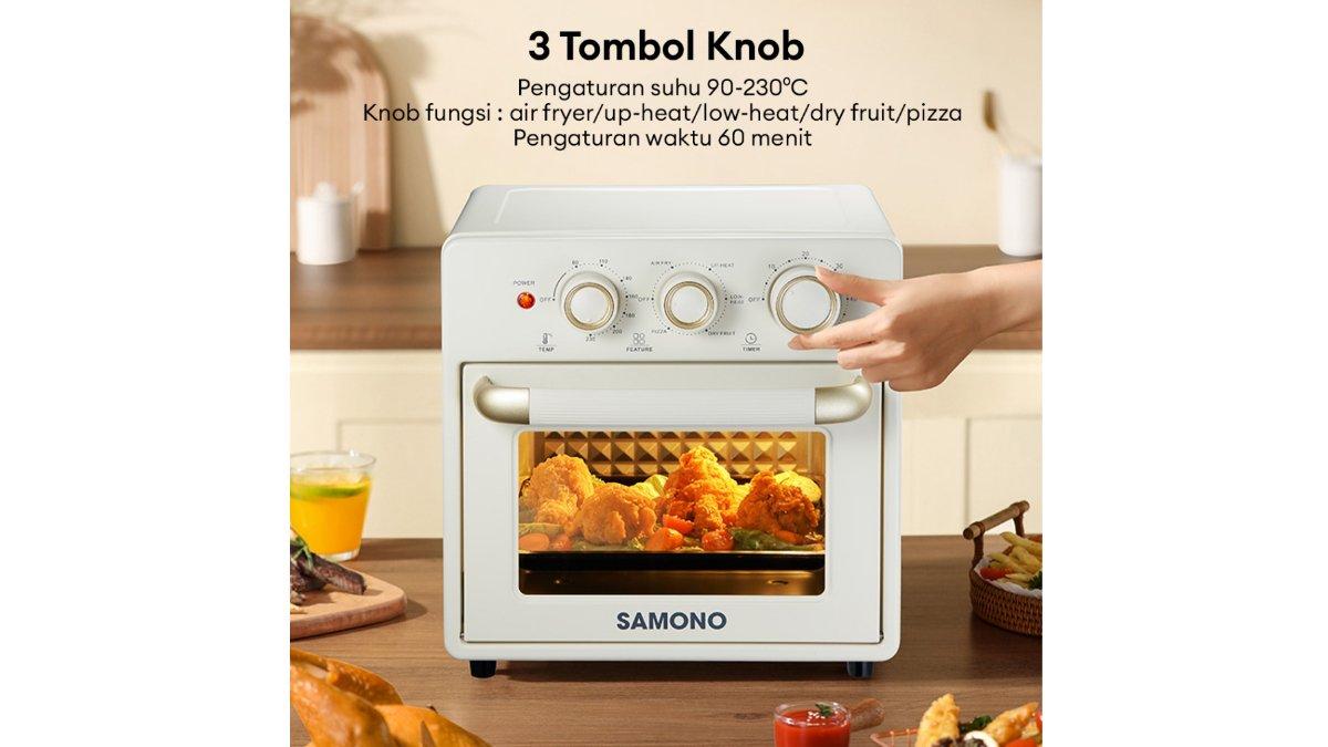 SAMONO 2 In 1 Air Fryer Oven 350 Watt Kapasitas 18L SW-AFV18