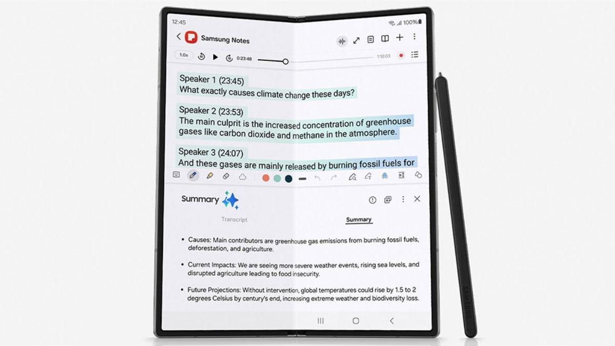 Ilustrasi bidang layar SAMSUNG Galaxy Z Fold6