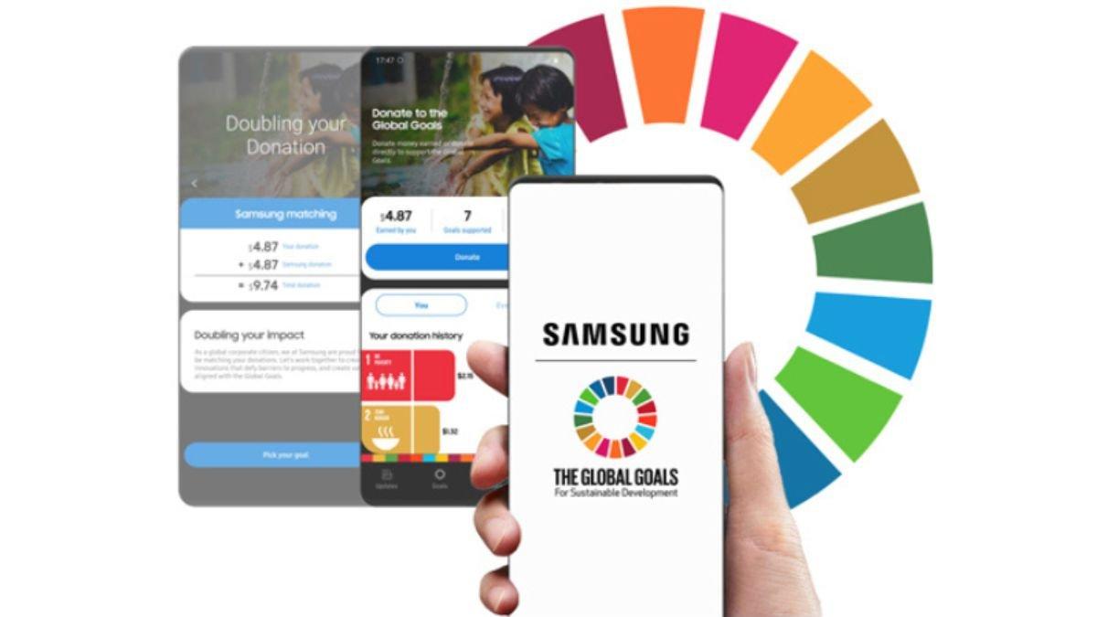 Ilustrasi aplikasi SAMSUNG Global Goals