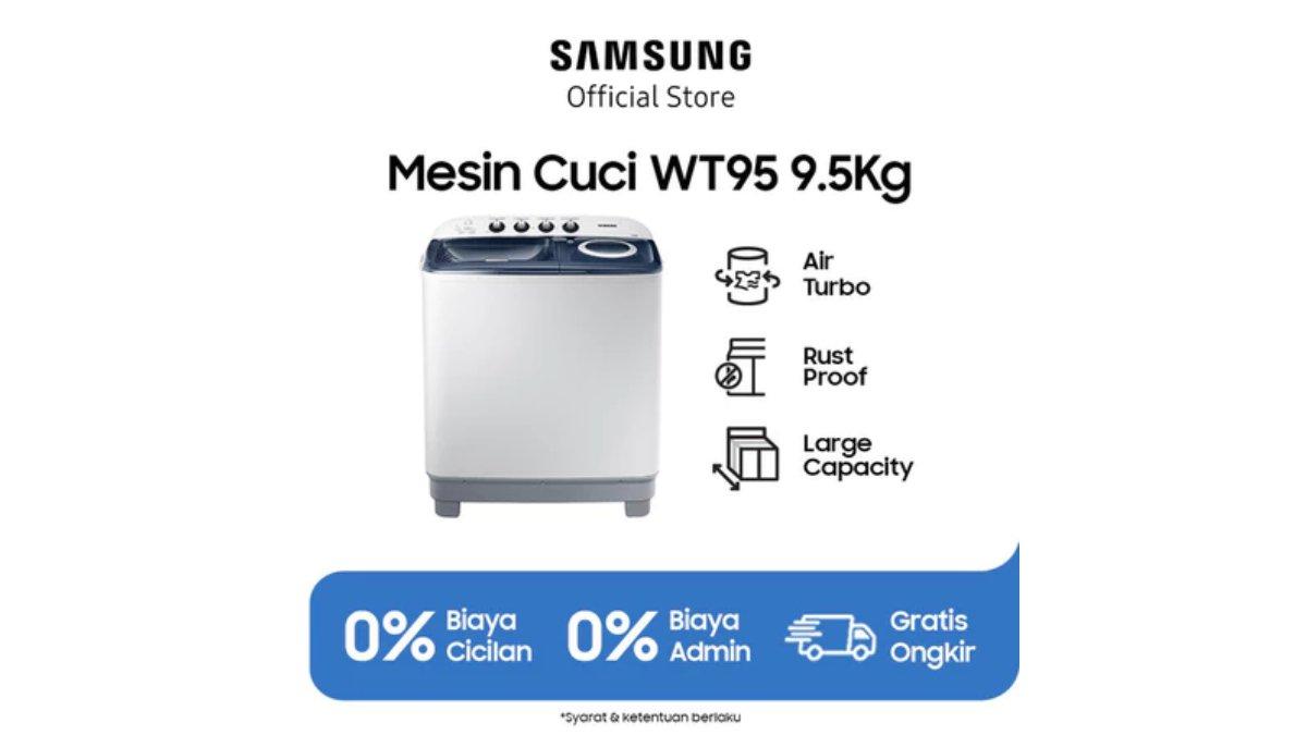 SAMSUNG Mesin Cuci 2 Tabung WT95H3330MB/SE