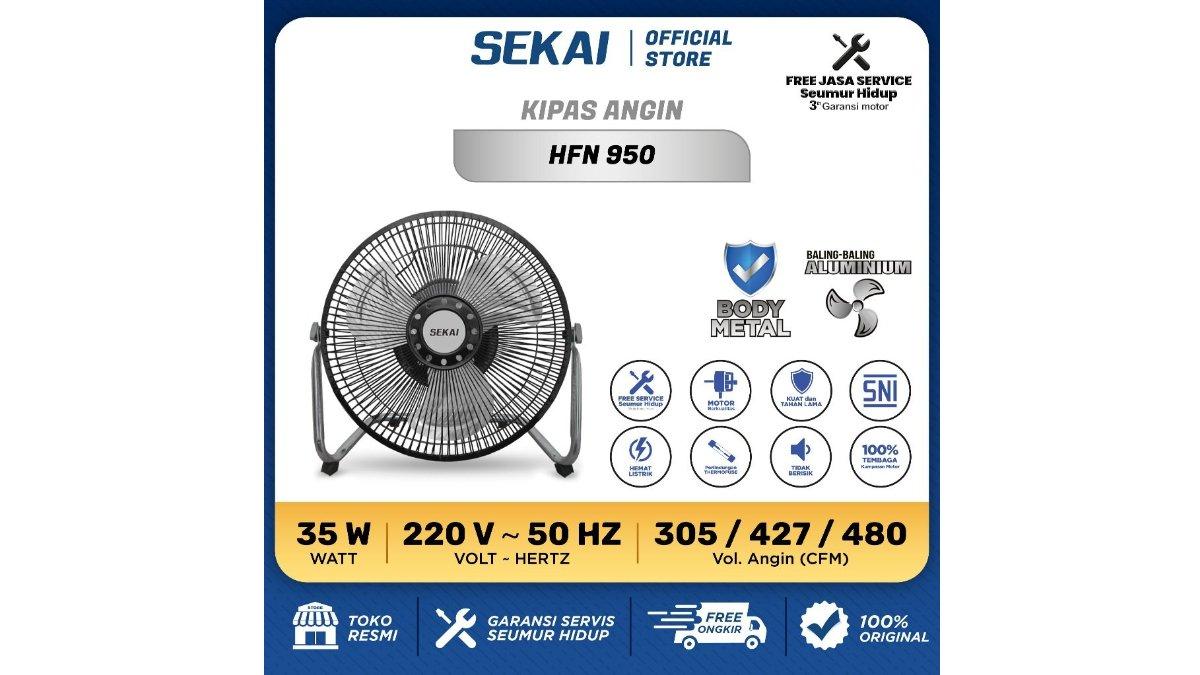 SEKAI Kipas Angin Meja Tornado HFN 950