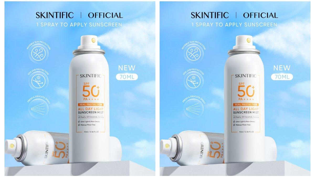 SKINTIFIC All Day Light Sunscreen Mist SPF 50 PA++++