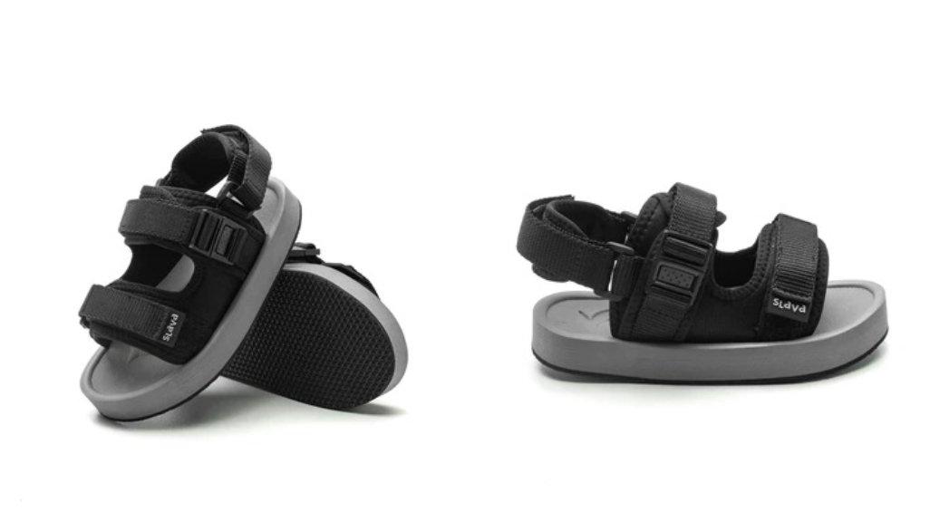 SLAVA - Sandal Gunung Anak Anti Slip Alfa Black Grey Ukuran 22-35 - Slavakids