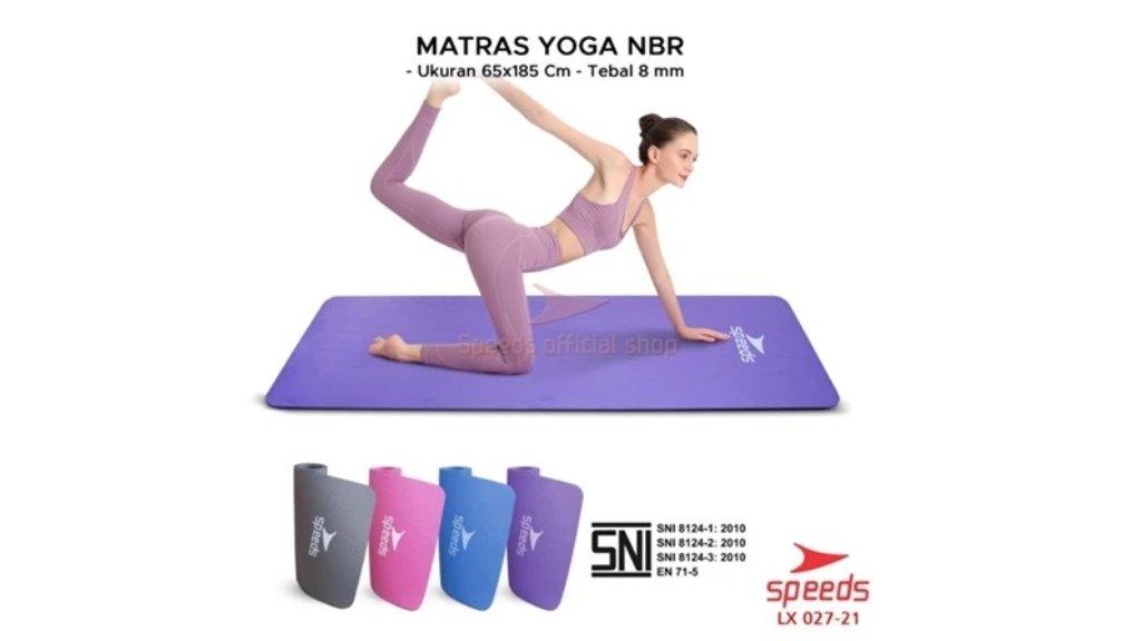 SPEEDS Matras Yoga Mat Olahraga Senam Lantai Meditasi Gym Fitness