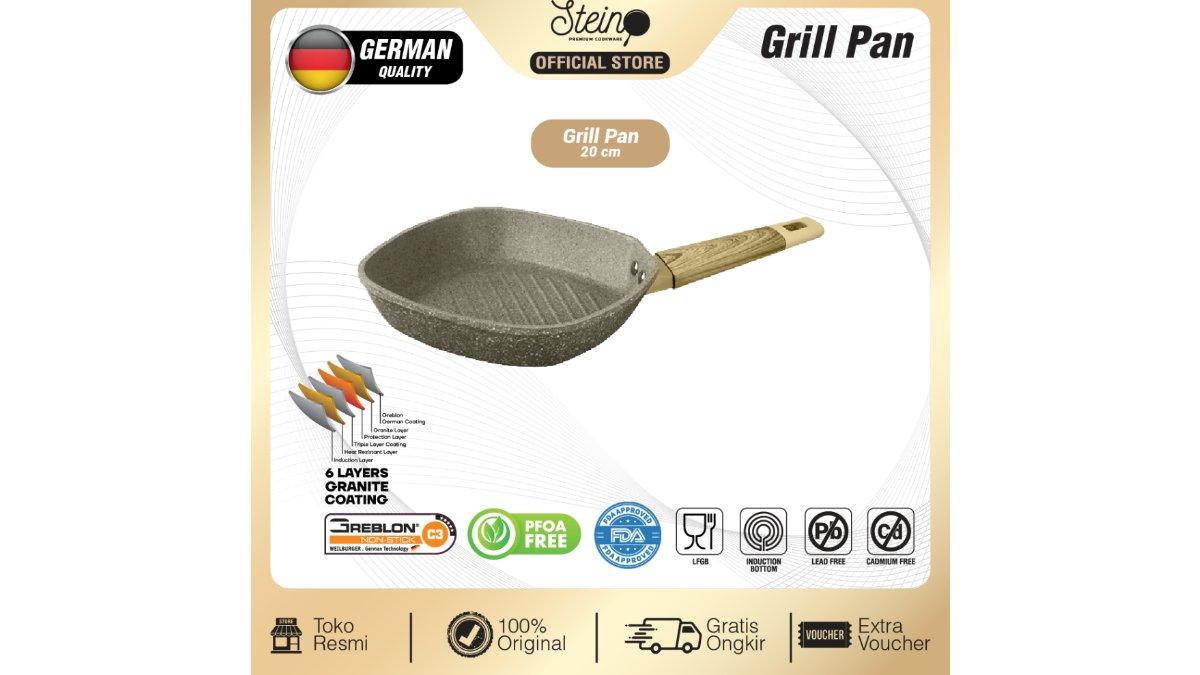 STEIN Grill Pan (Panci Granite Pemanggang)- 20CM
