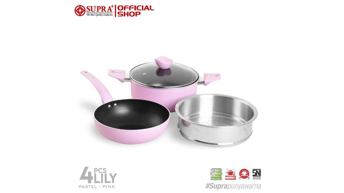 SUPRA Panci Anti Lengket Set Lily 4 Pc.