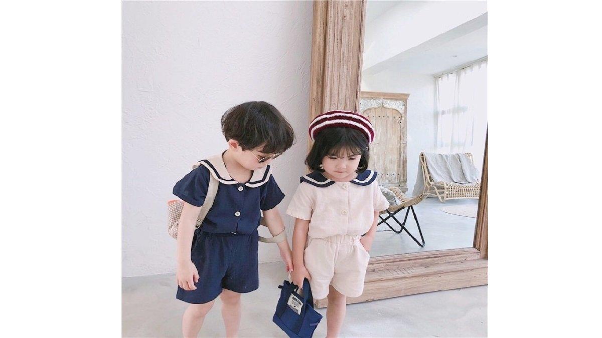 Sailor Set Unisex - Setelan Baju Jalan Anak Laki Laki Perempuan