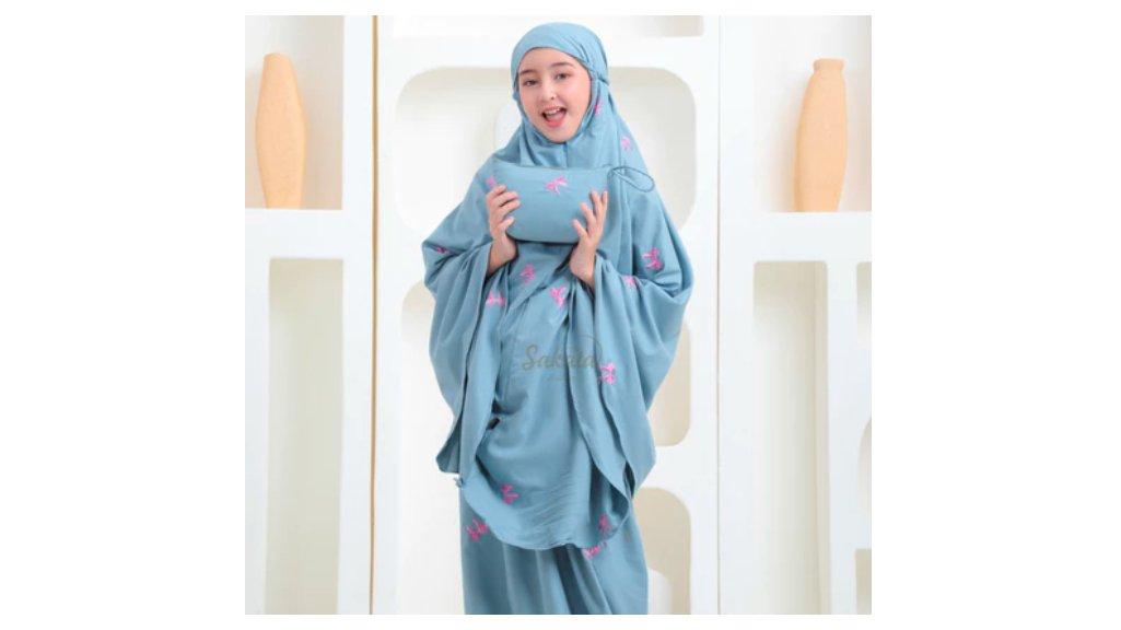Sakata - Mukena Anak 2in1 Katun Travel Bordir Coquette Series Usia 6-11 Tahun
