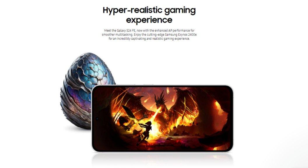 Samsung Galaxy S24 FE menggunakan chipset Exynos 2400e.