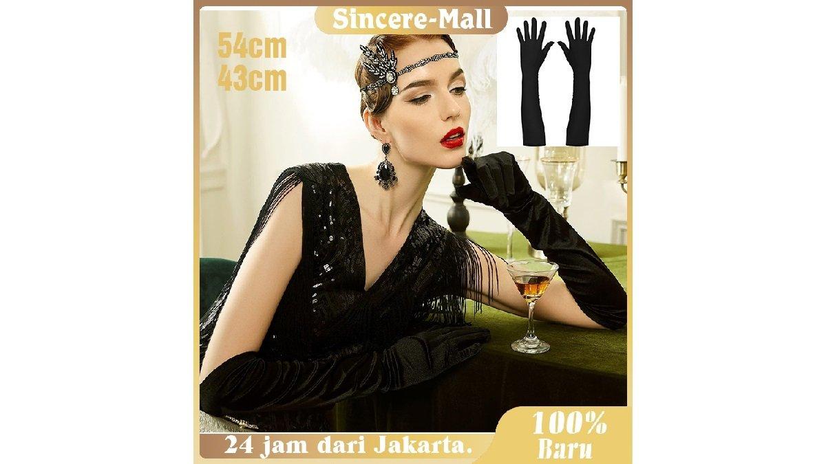 Sarung Tangan Satin Panjang Gloves Pesta