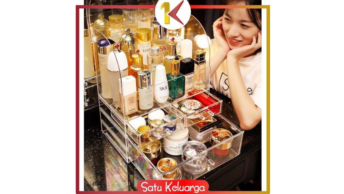 Satu Keluarga Rak Kosmetik Dengan Laci Anti Debu K132