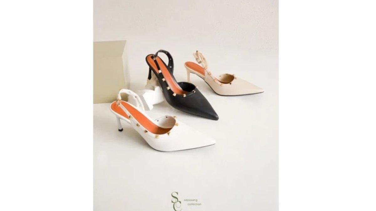 Sepasang Collection Sava Mules Wanita Heels Hak 7 Cm