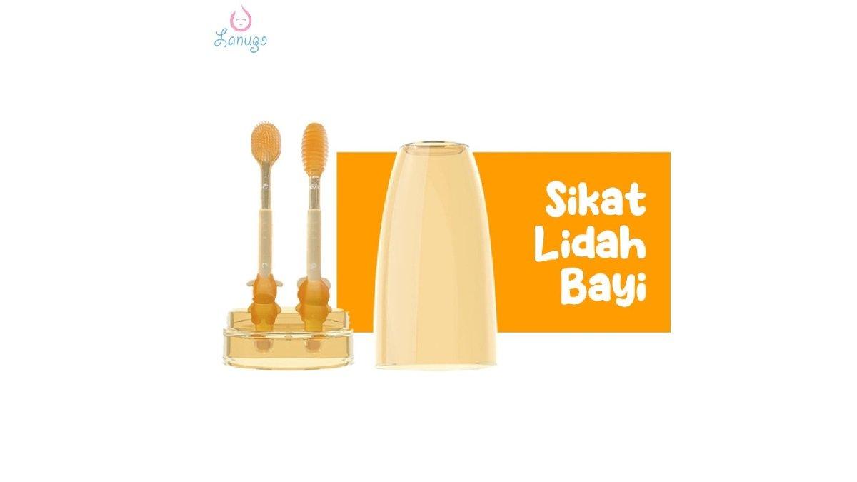 Sikat Lidah Bayi Silikon Lembut Pembersih Lidah Bayi 2 In 1